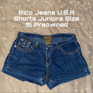 Rico Jeans U.S.A Shorts Size 15 Juniors Blue